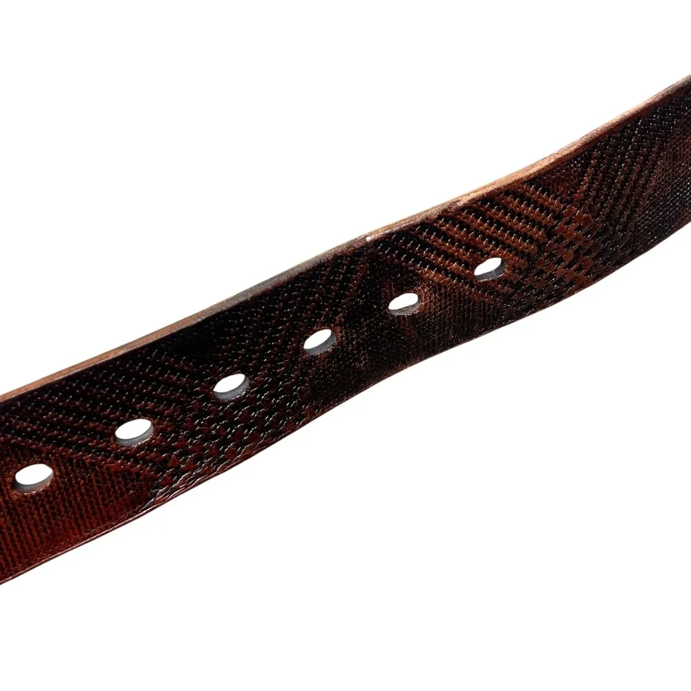 Fossil‎ Mens Brown Textured Genuine Leather Belt Size 32 MB663520132